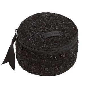 Vera Bradley Women's Round Keepsake Jewelry Organizer Black Sequin NWOT